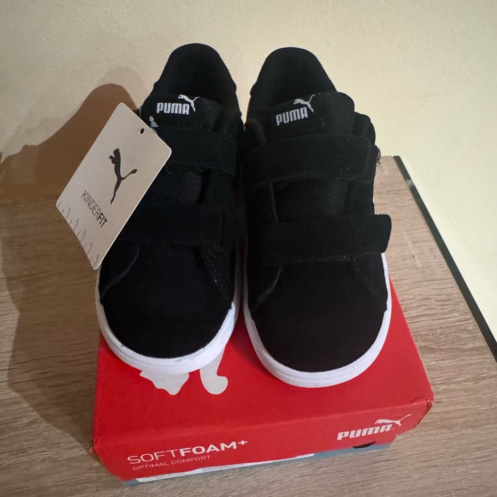 Puma Kids Black and White Sneakers